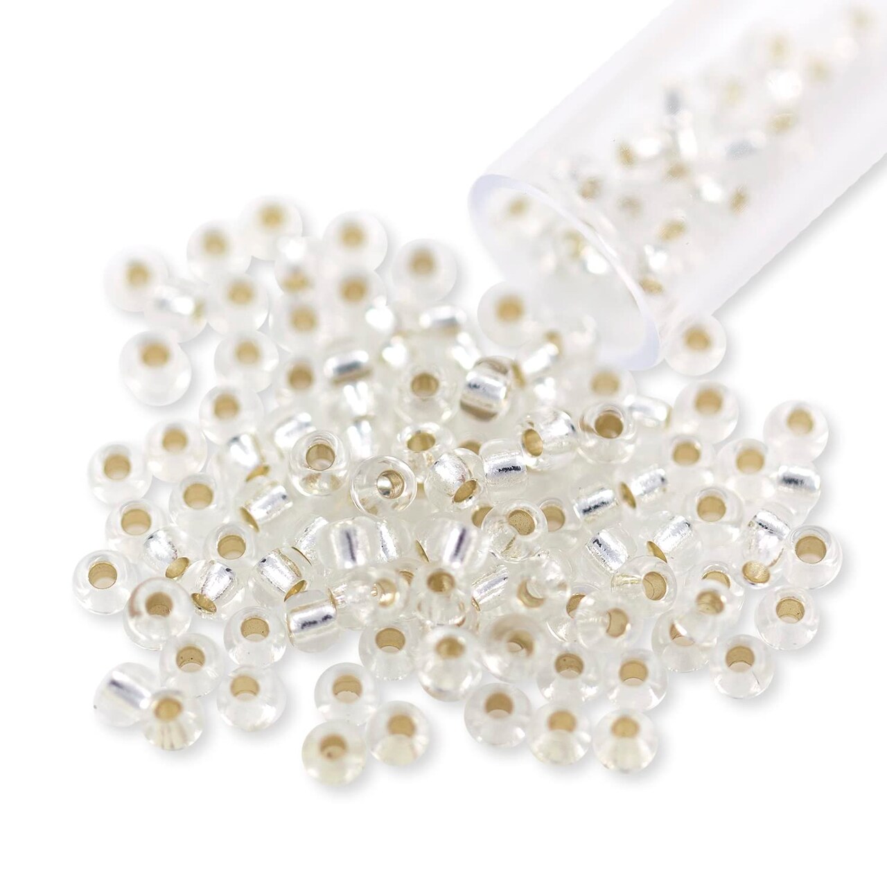 Miyuki Round Rocaille Seed Bead 8/0 Silver Lined Crystal